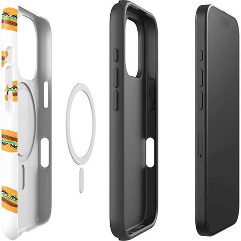 Bouffants and Broken Hearts Cute Burgers iPhone 16 Pro Max Magsafe Impact Case